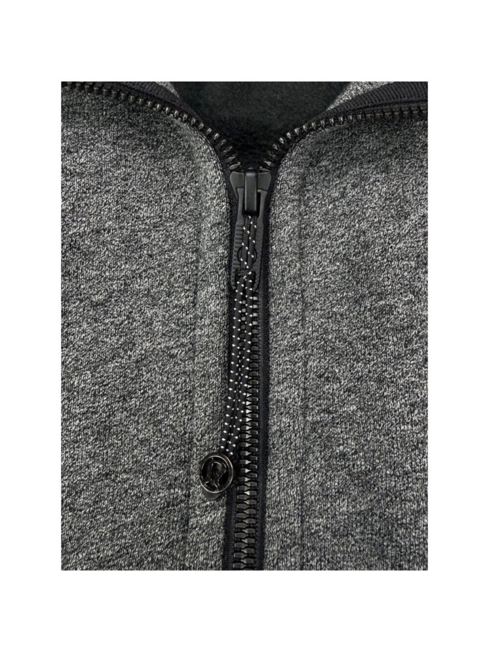 LULULEMON Scuba Hoodie Light Cotton Fleece Size 4 Heathered Speckled Black - Picture 5 of 7